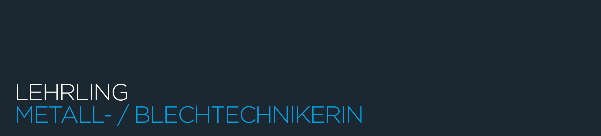 Lehrling Metall- / Blechtechniker (m/w)
